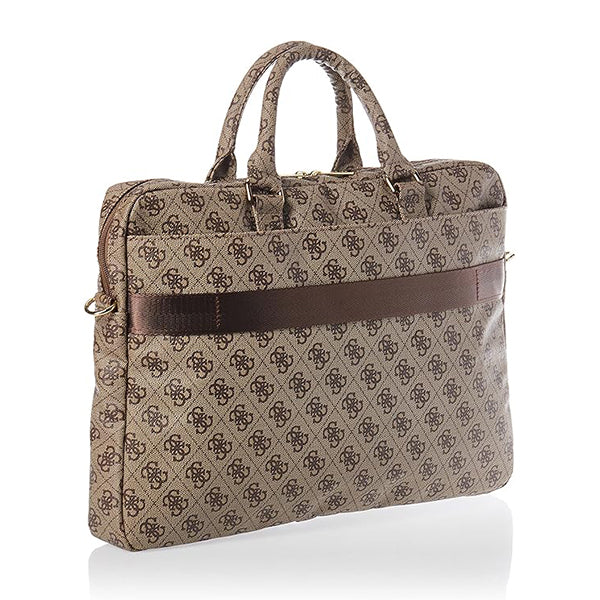 Guess 4G Metal Logo Bag for 15inch - 16inch Laptop, Brown