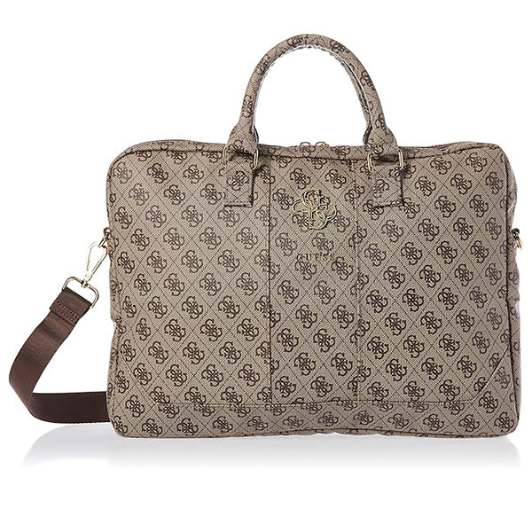 Guess 4G Metal Logo Bag for 15inch - 16inch Laptop, Brown