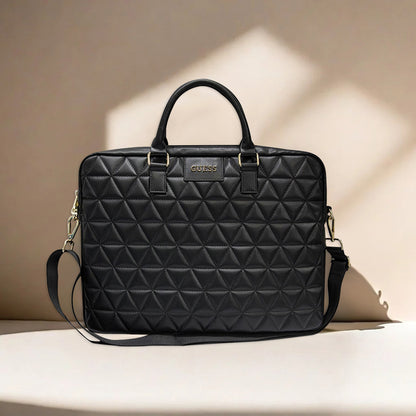 Guess Quilted tas voor 15 inch laptop, Roze