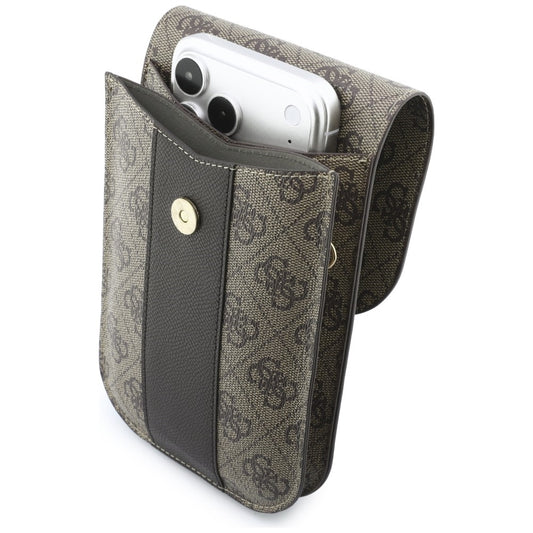 Universele Telefoontas, Guess, 4G Classic Logo Stripe, Bruin