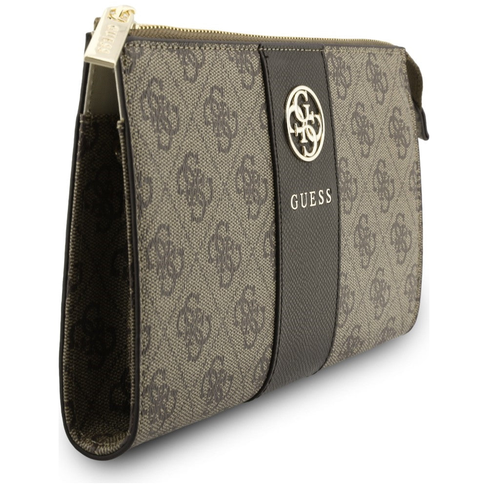 Universele telefoontasje, Guess, 4G Round Classic Logo Stripe, bruin