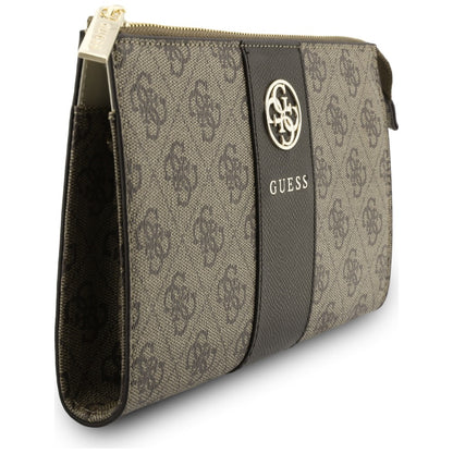 Universele telefoontasje, Guess, 4G Round Classic Logo Stripe, bruin
