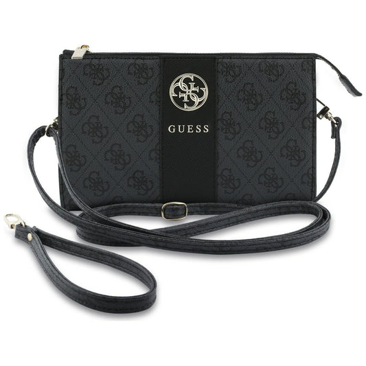 Universele telefoontas, Guess, 4G Round Classic Logo Stripe, zwart