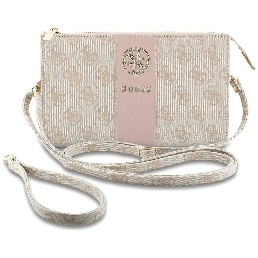 Universele telefoontas, Guess, 4G Round Classic Logo Stripe, roze