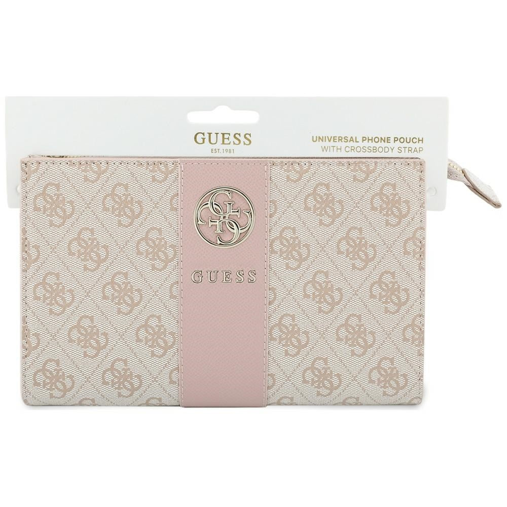 Universele telefoontas, Guess, 4G Round Classic Logo Stripe, roze