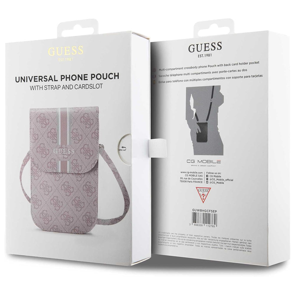 Universele Telefoontas, Guess, 4G Stripes, Roze