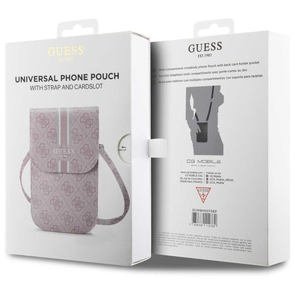Universele Telefoontas, Guess, 4G Stripes, Roze