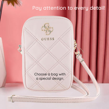 Universele Telefoontas, Guess, Quilted 4G, Zwart