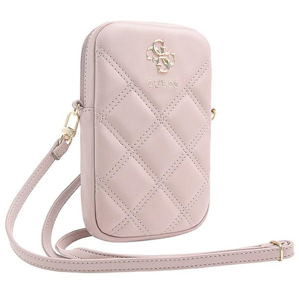 Universele Telefoontas, Guess, Quilted 4G, Roze