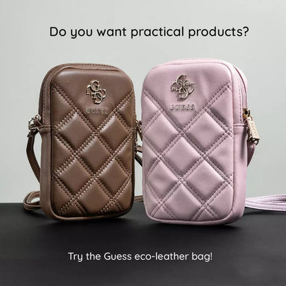 Universele Telefoontas, Guess, Quilted 4G, Roze