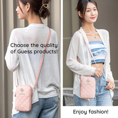 Universele Telefoontas, Guess, Quilted 4G, Roze