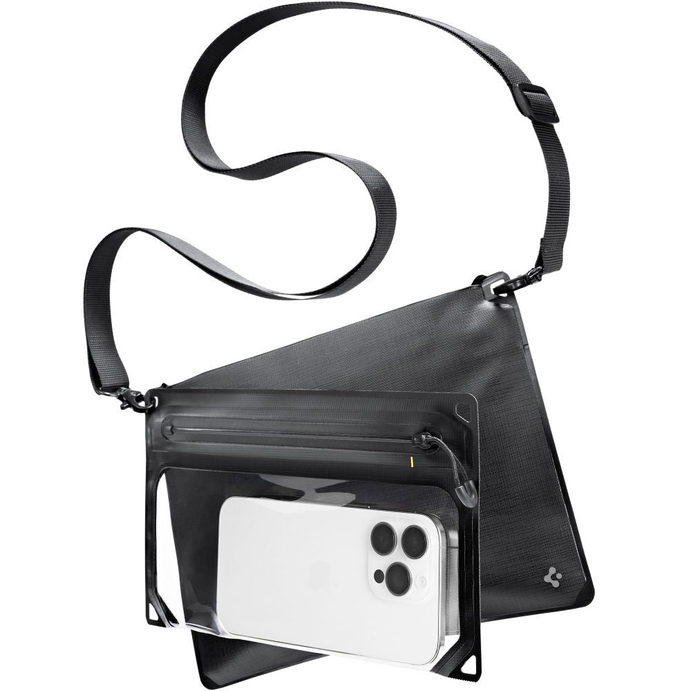 Universele Waterdichte Tas en Hoes Spigen Crossbag, Zwart AMP09746