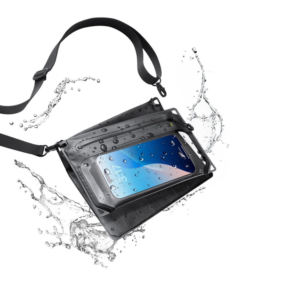 Universele Waterdichte Tas en Hoes Spigen Crossbag, Zwart AMP09746
