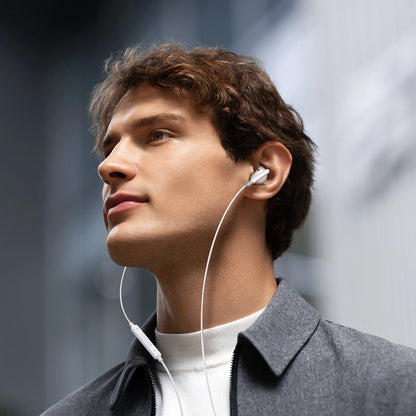 Handsfree 3.5mm Joyroom JR-EW01, Wit
