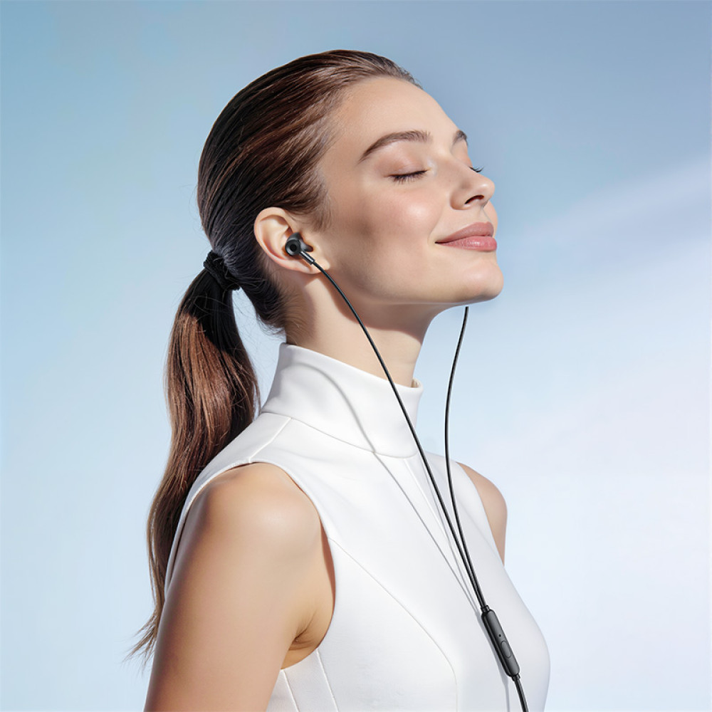 Handsfree 3.5mm / USB-C HOCO M119A, Zwart