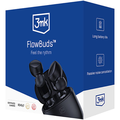 Handsfree Bluetooth 3MK FlowBuds, TWS, Zwart