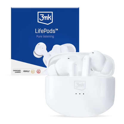 Handsfree Bluetooth 3MK LIFEPODS, TWS, ANC, Wit