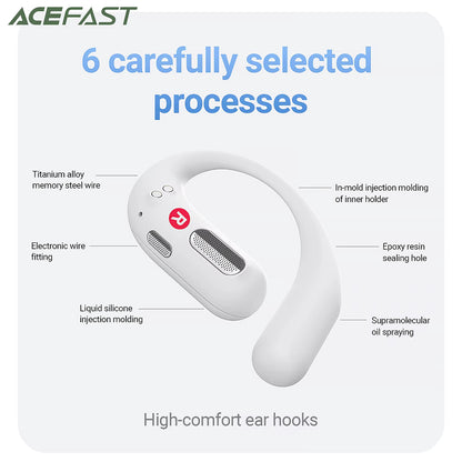 Handsfree Bluetooth Acefast FA002, TWS, Wit
