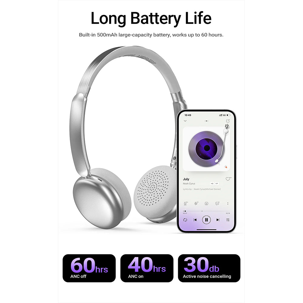 Handsfree Bluetooth Acefast H8, A2DP, ANC, Goud