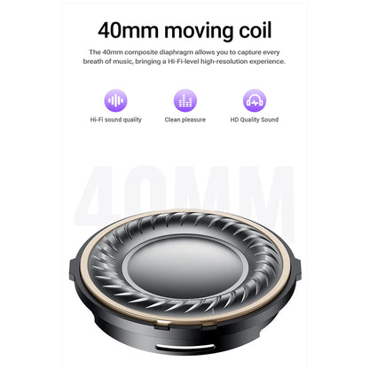 Handsfree Bluetooth Acefast H8, A2DP, ANC, Goud