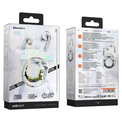 Handsfree Bluetooth Acefast T8, TWS, Wit