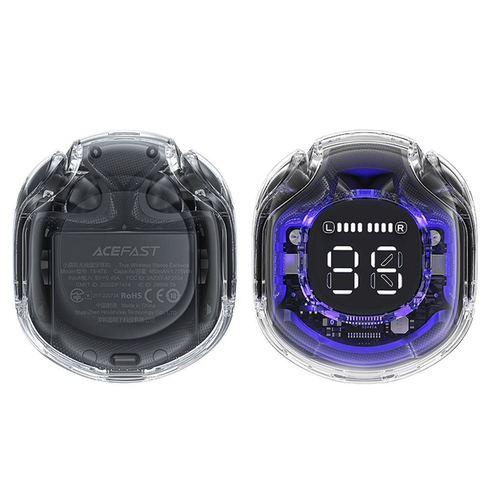 Handsfree Bluetooth Acefast T8, TWS, Zwart