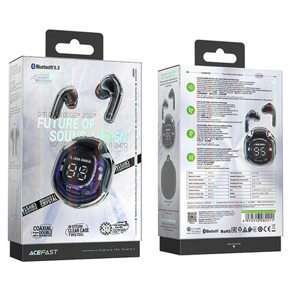 Handsfree Bluetooth Acefast T8, TWS, Zwart