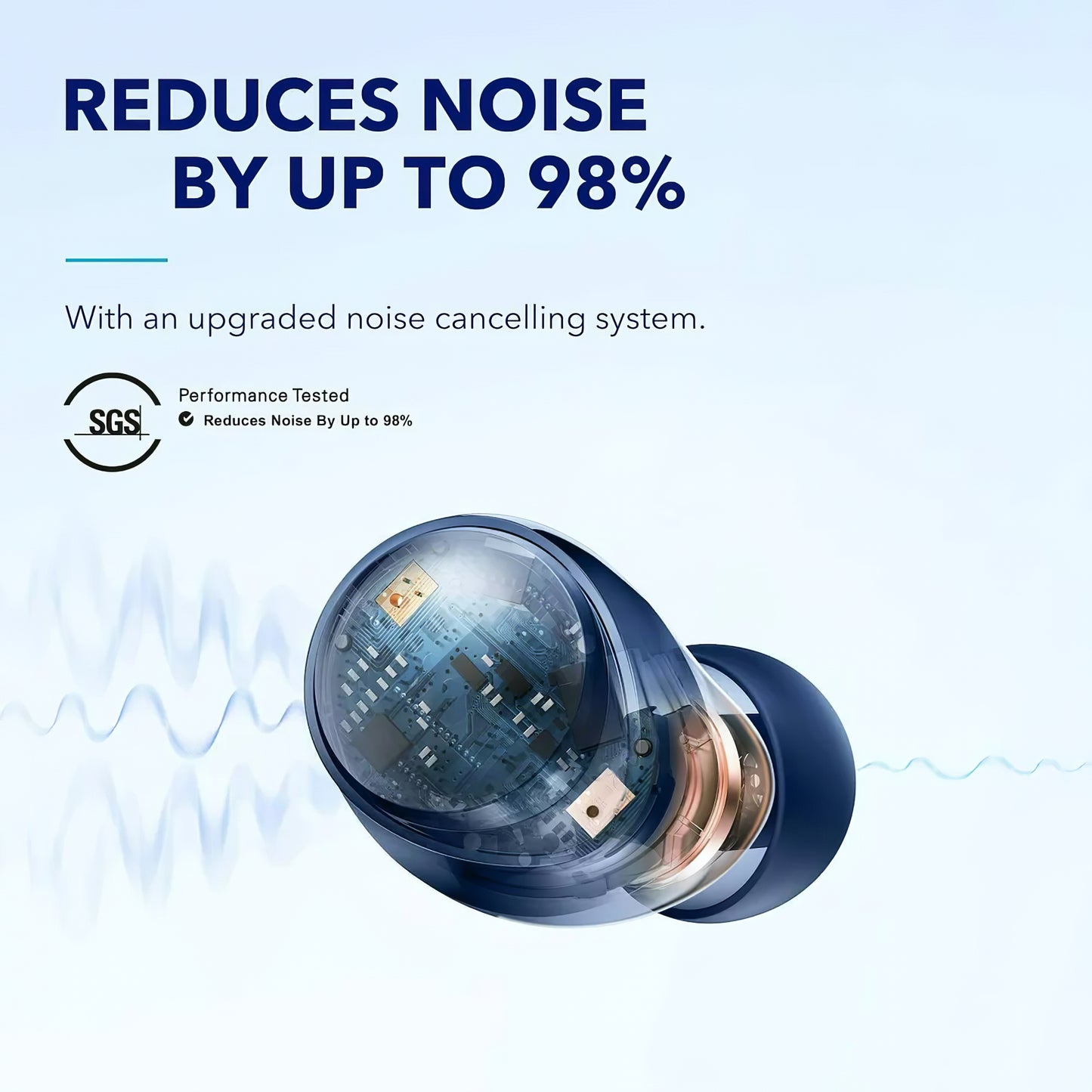 Handsfree Bluetooth Anker SoundCore Space A40, TWS, MultiPoint, Blue A3936G31