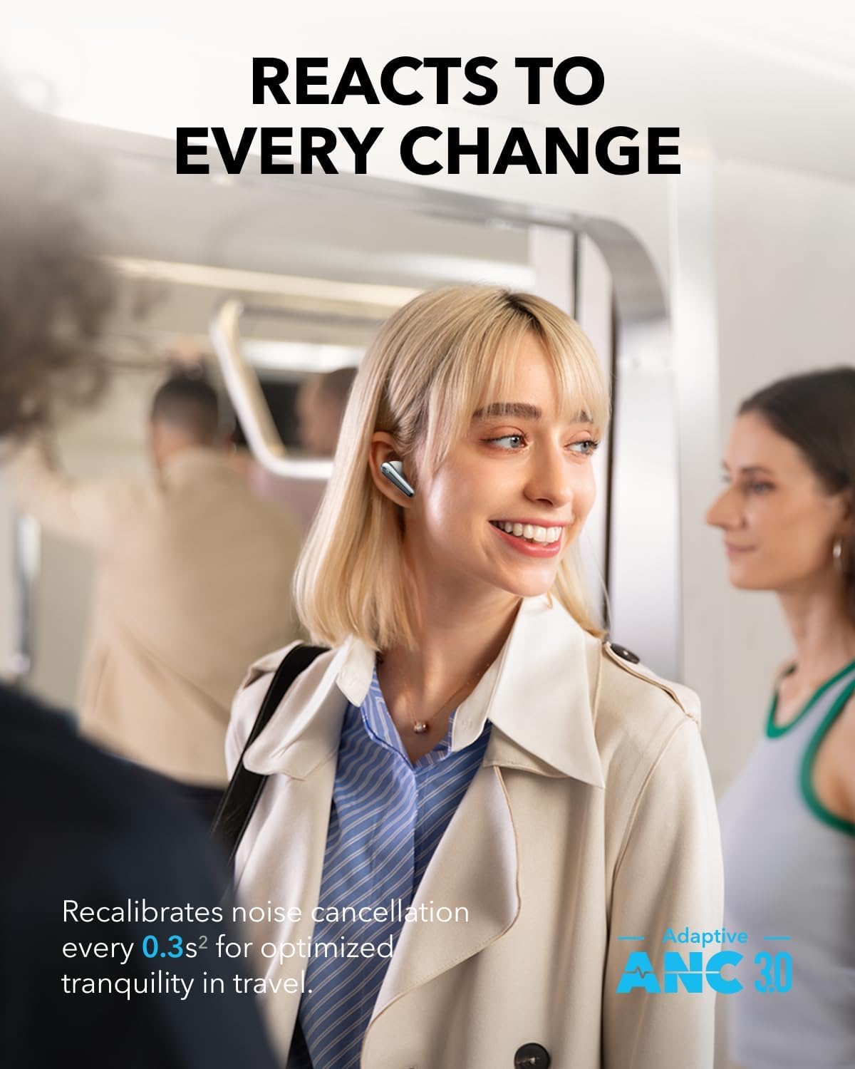 Handsfree Bluetooth Anker Soundcore Liberty 4 Pro, TWS, ANC, Wit A3954G21