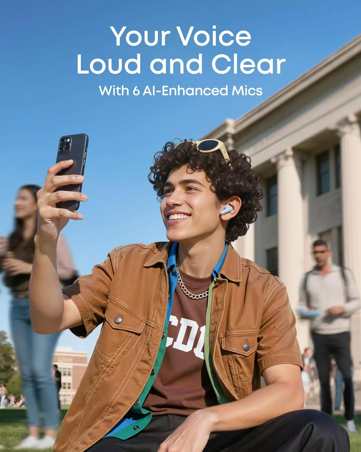 Handsfree Bluetooth Anker Soundcore R60i, TWS, ANC, Blauw D1202G31