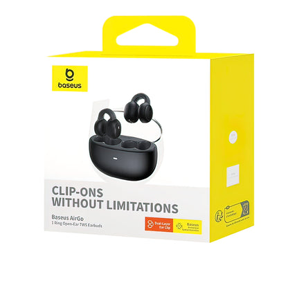 Handsfree Bluetooth Baseus AirGo 1 Ring, TWS, Zwart A00069201113-00