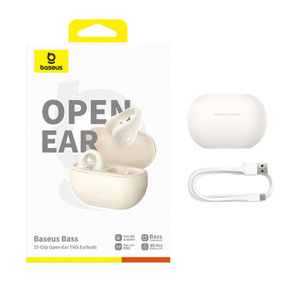 Handsfree Bluetooth Baseus Bass 15 Clip, TWS, Wit A00079500223-00