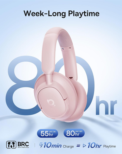 Handsfree Bluetooth Baseus Bass BH1 NC, MultiPoint, A2DP, ANC, Roze A0203704