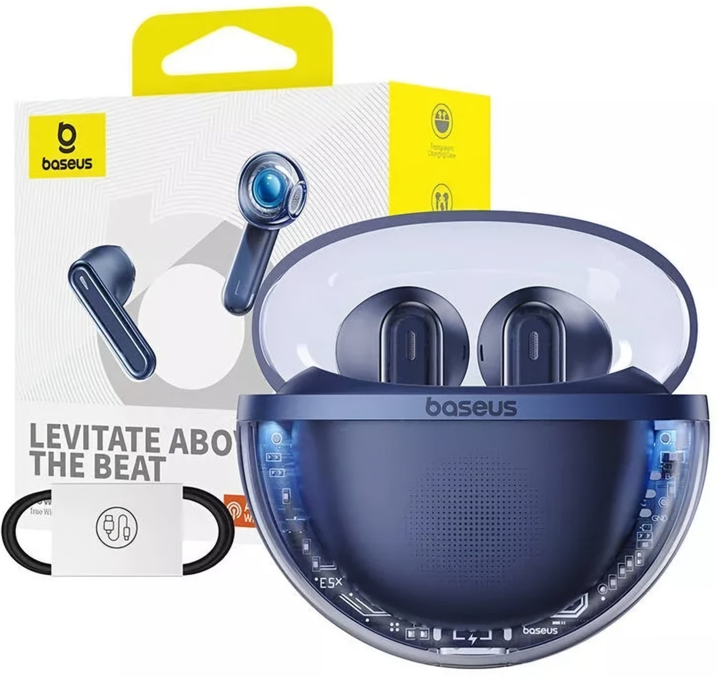 Handsfree Bluetooth Baseus Bowie E5x, TWS, Blauw A00060101323-00