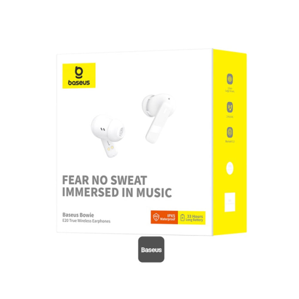 Handsfree Bluetooth Baseus Bowie E20, TWS, Wit A00069700223-00