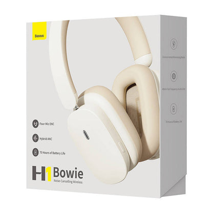 Handsfree Bluetooth Baseus Bowie H1, A2DP, ANC, Crème NGTW230202