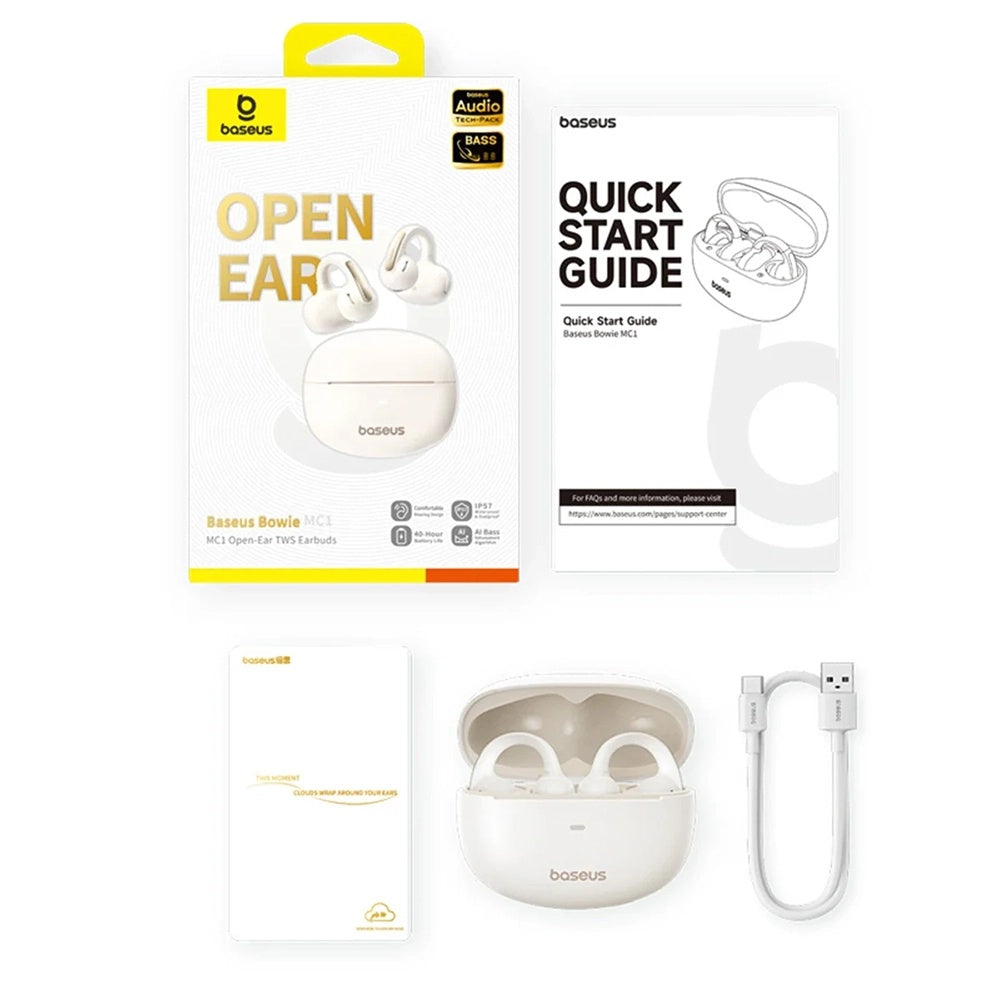 Handsfree Bluetooth Baseus Bowie MC1, TWS, Wit A00083501226-00