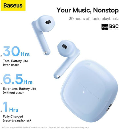 Handsfree Bluetooth Baseus Bowie WX5, TWS, Blauw A00051000313-00