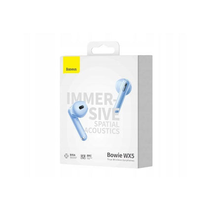 Handsfree Bluetooth Baseus Bowie WX5, TWS, Blauw A00051000313-00