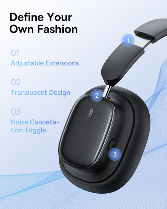 Handsfree Bluetooth Baseus H1i, A2DP, ANC, Zwart A00050402113-00