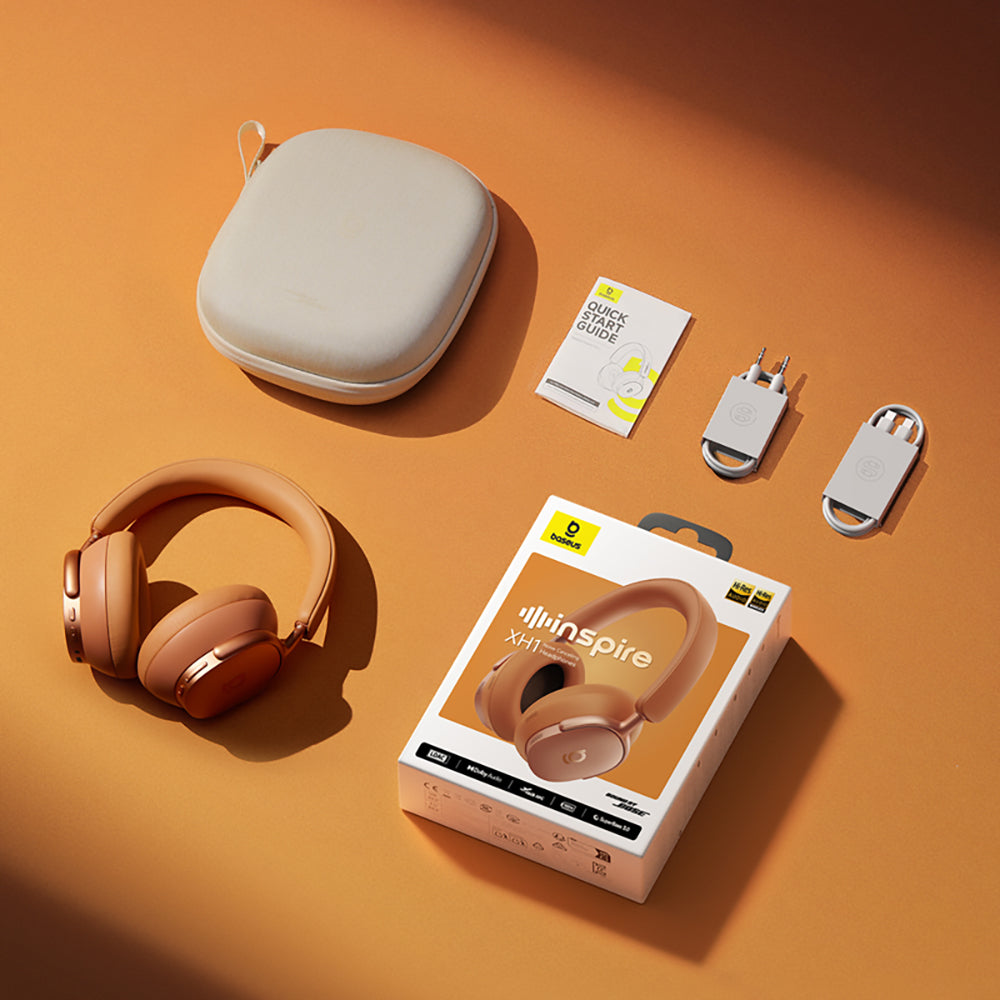 Handsfree Bluetooth Baseus Inspire XH1 Sound by Bose, A2DP, ANC, Koraal Oranje A0203600