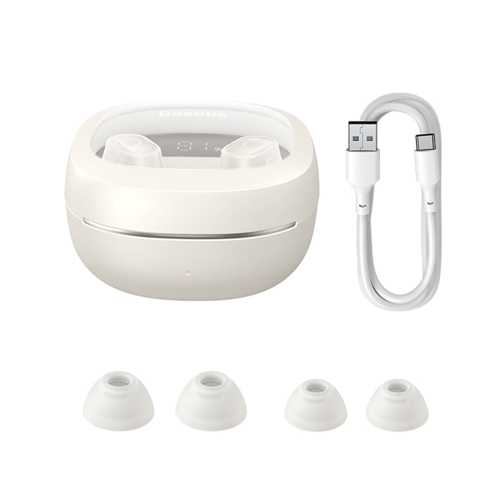Handsfree Bluetooth Baseus WM02+, TWS, Wit NGTW370302