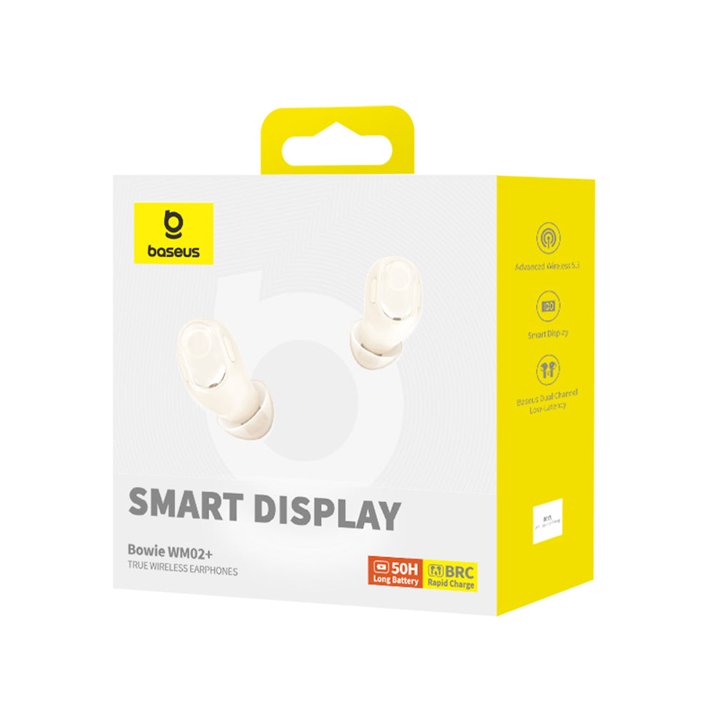 Handsfree Bluetooth Baseus WM02+, TWS, Wit NGTW370302
