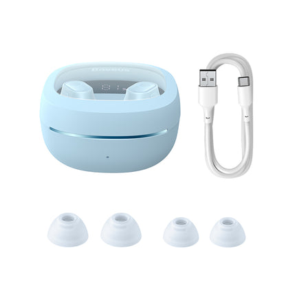Handsfree Bluetooth Baseus WM02+, TWS, Blauw NGTW370303