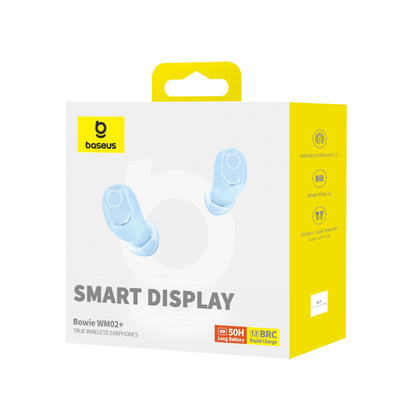 Handsfree Bluetooth Baseus WM02+, TWS, Blauw NGTW370303