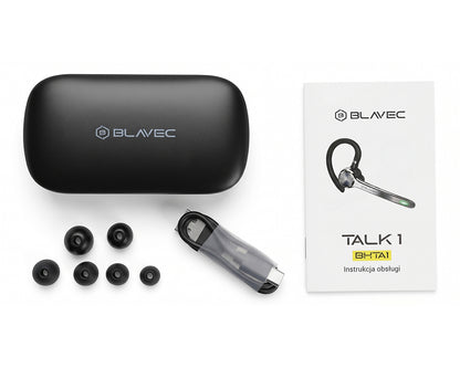 Bluetooth-handsfree Blavec Talk 1, MultiPoint, A2DP, zwart