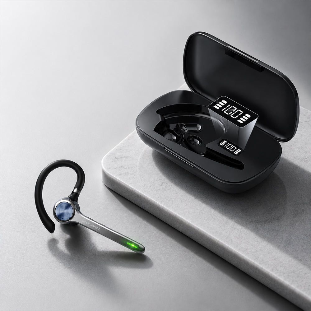 Bluetooth-handsfree Blavec Talk 1, MultiPoint, A2DP, zwart