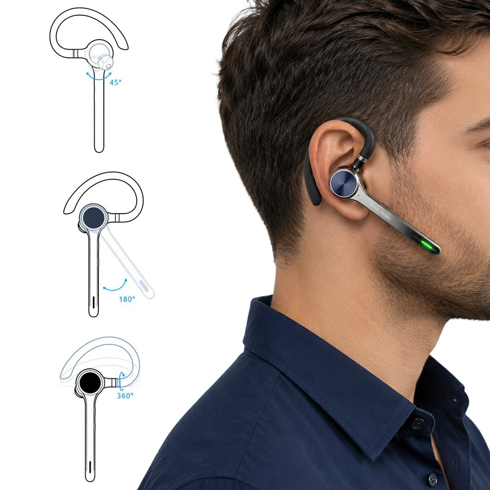 Bluetooth-handsfree Blavec Talk 1, MultiPoint, A2DP, zwart