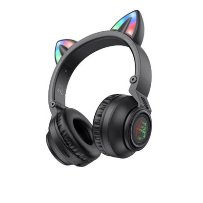 Handsfree Bluetooth Borofone BO18 Cat Ear, A2DP, Zwart