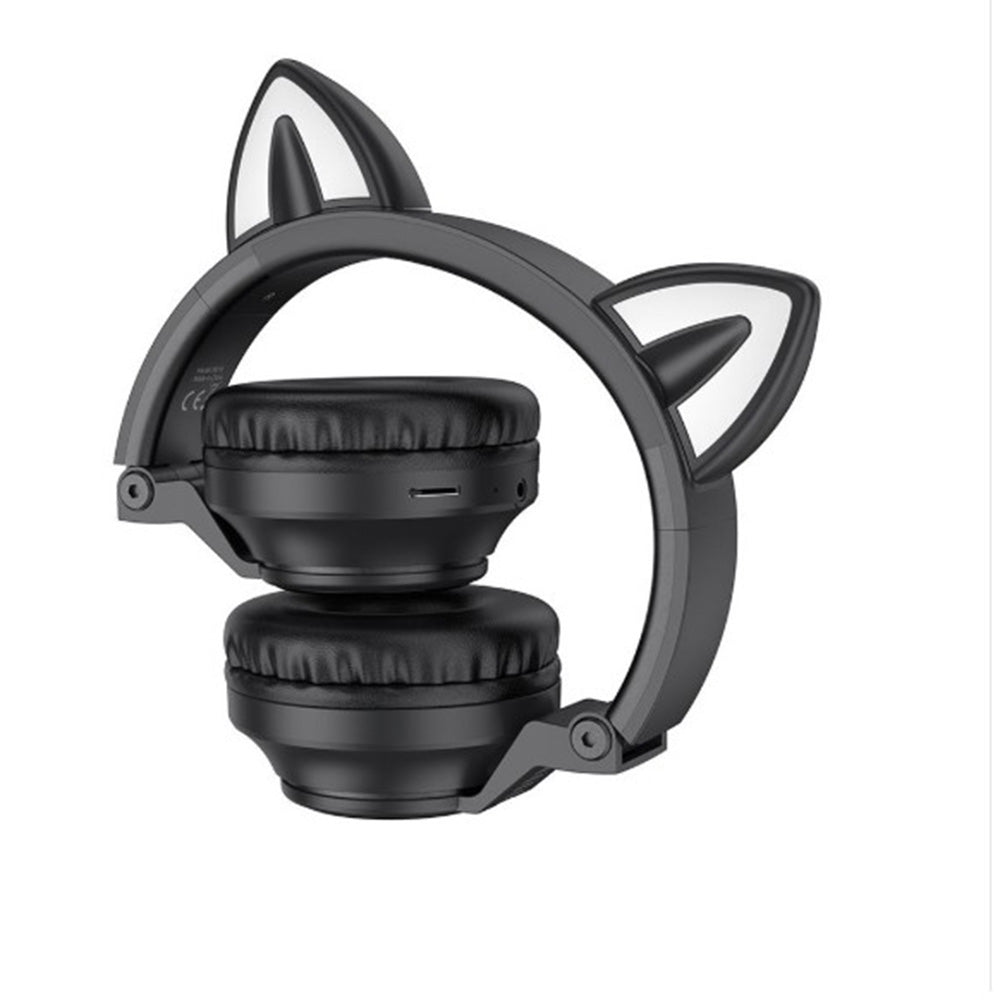 Handsfree Bluetooth Borofone BO18 Cat Ear, A2DP, Zwart